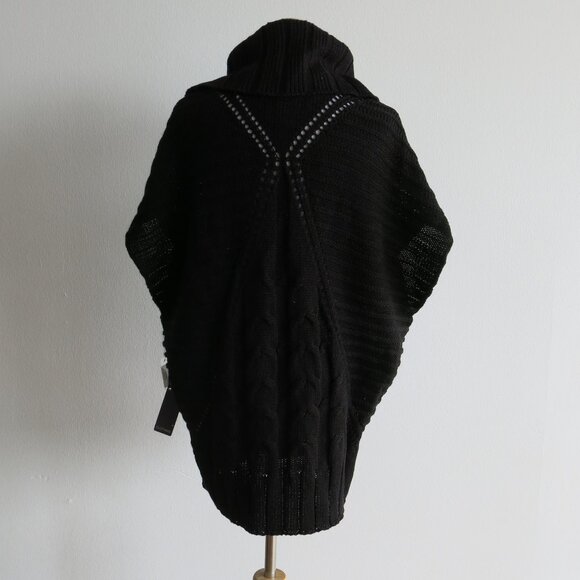 Dex Clothing Black Cowl Neck Knit Sweater - Size Medium - Picture 5 of 7